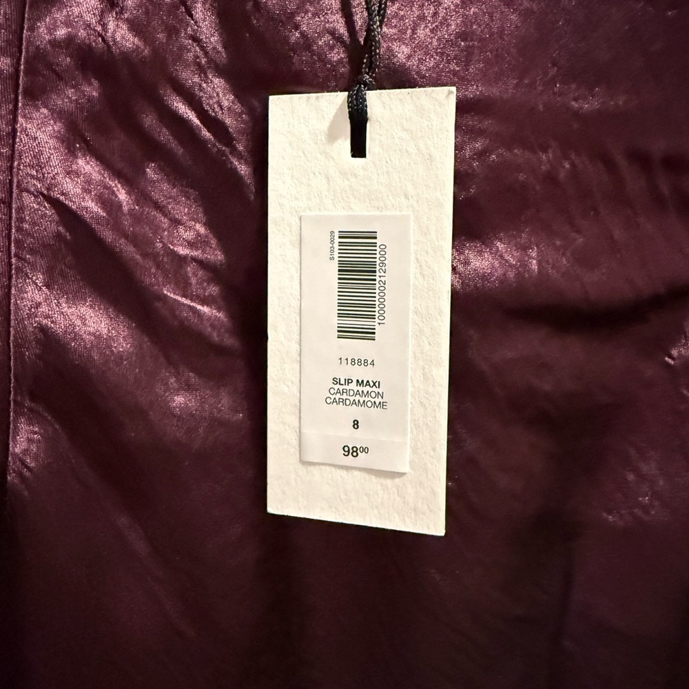 Babaton Satin Maxi Skirt in Cardamon Size 8 - Picture 3 of 7